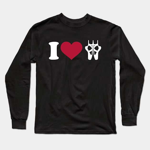 I love Ballet Long Sleeve T-Shirt by Designzz